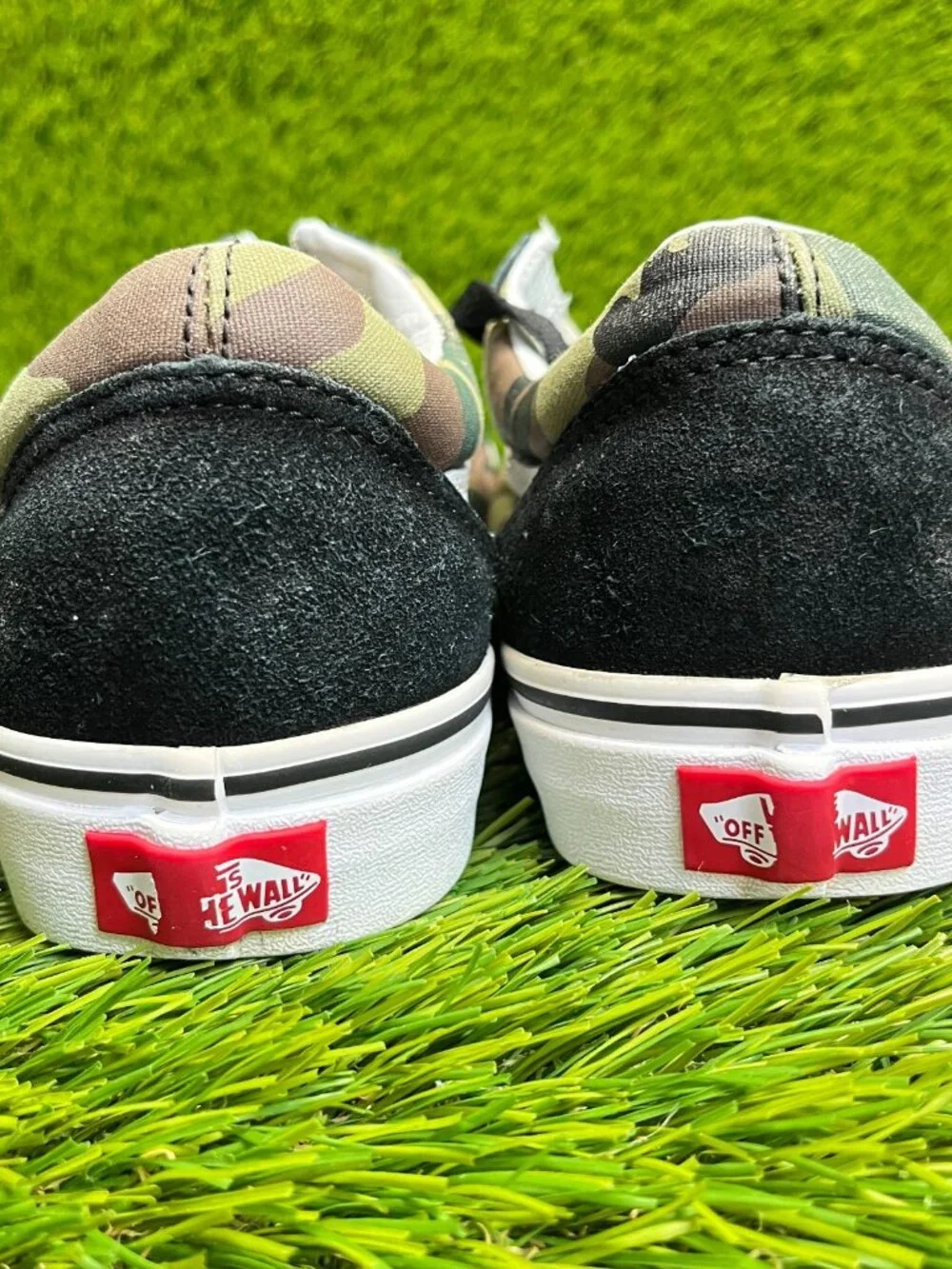 Vans Old Skool Woodland Camo Womens Size 9 Black Casual Skate Shoes Sneakers